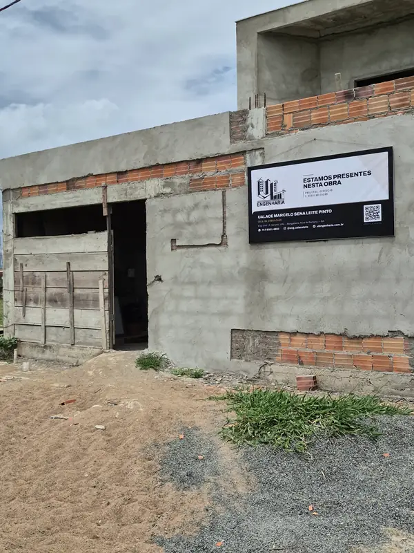 Placa da UL Engenharia na obra